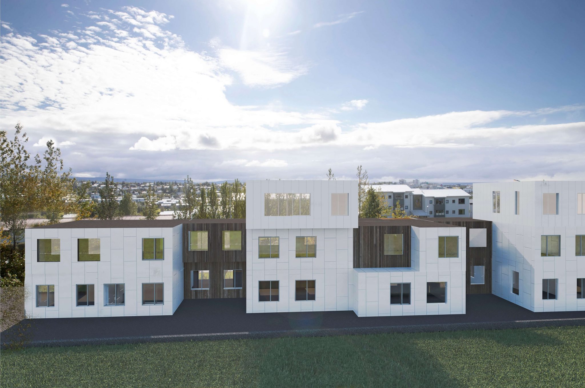 Terraced houses at Furugerði