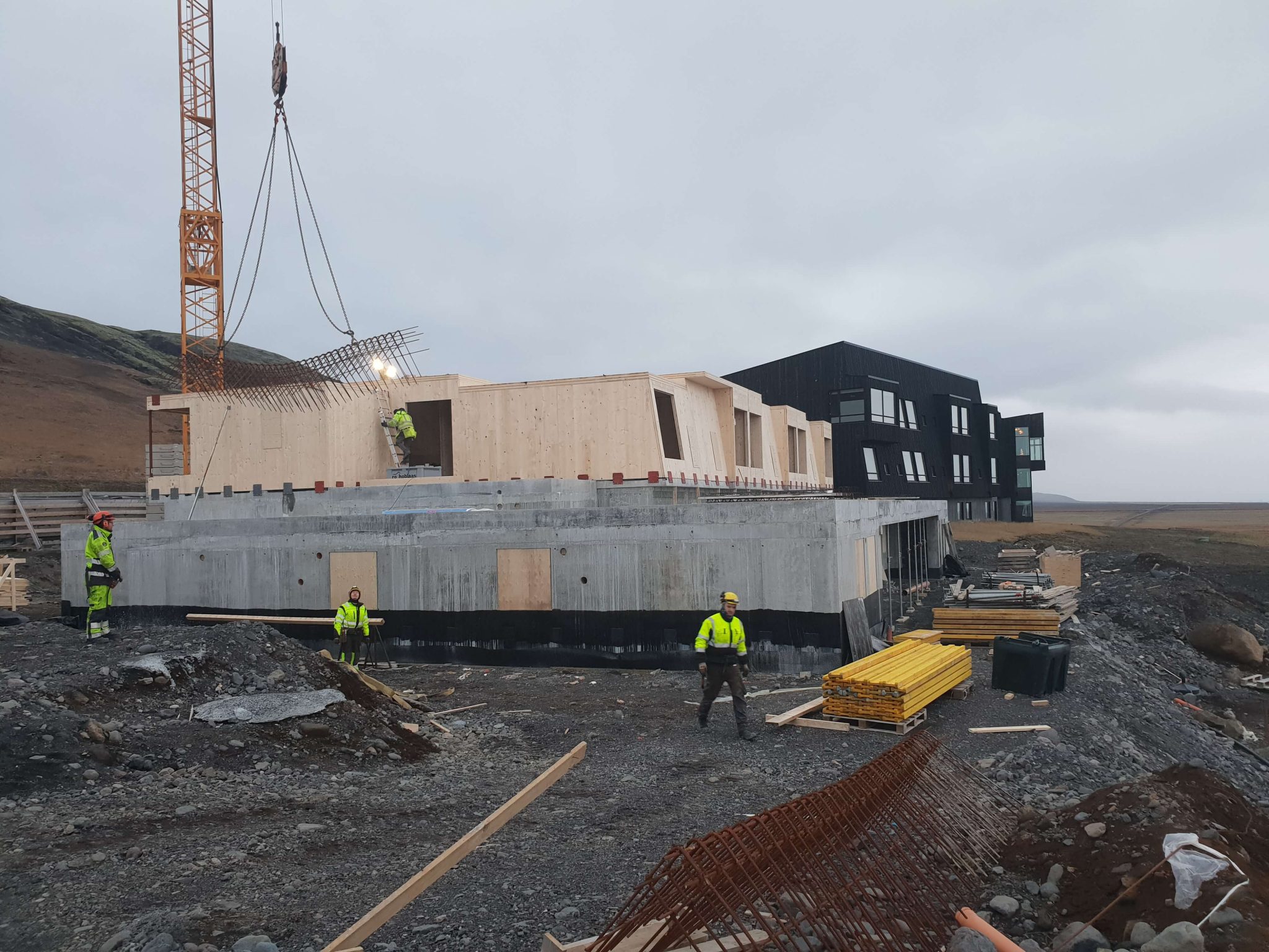 The Fosshótel Jökulsárlón extension under construction