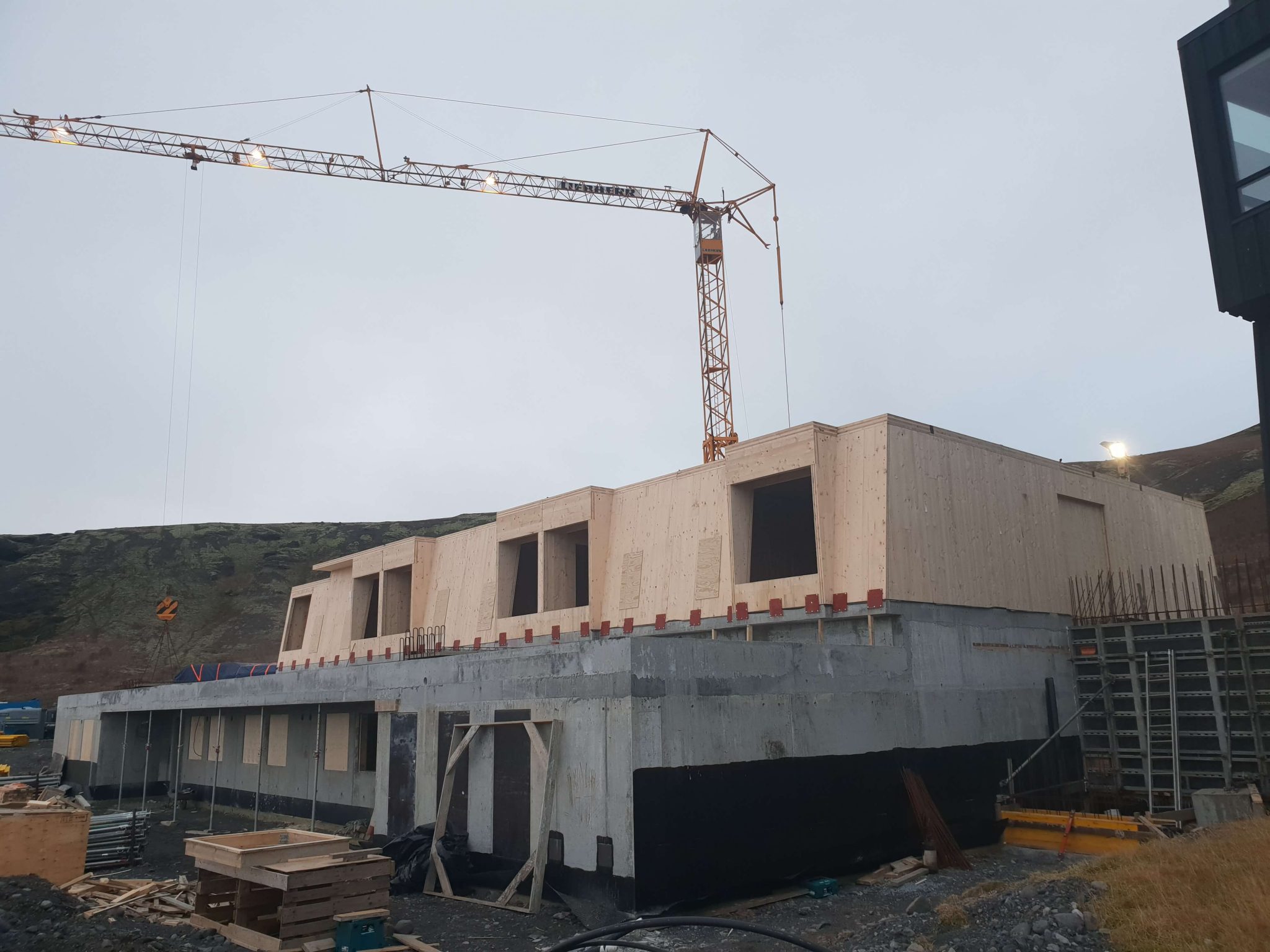Construction of the Fosshótel Jökulsárlón extension
