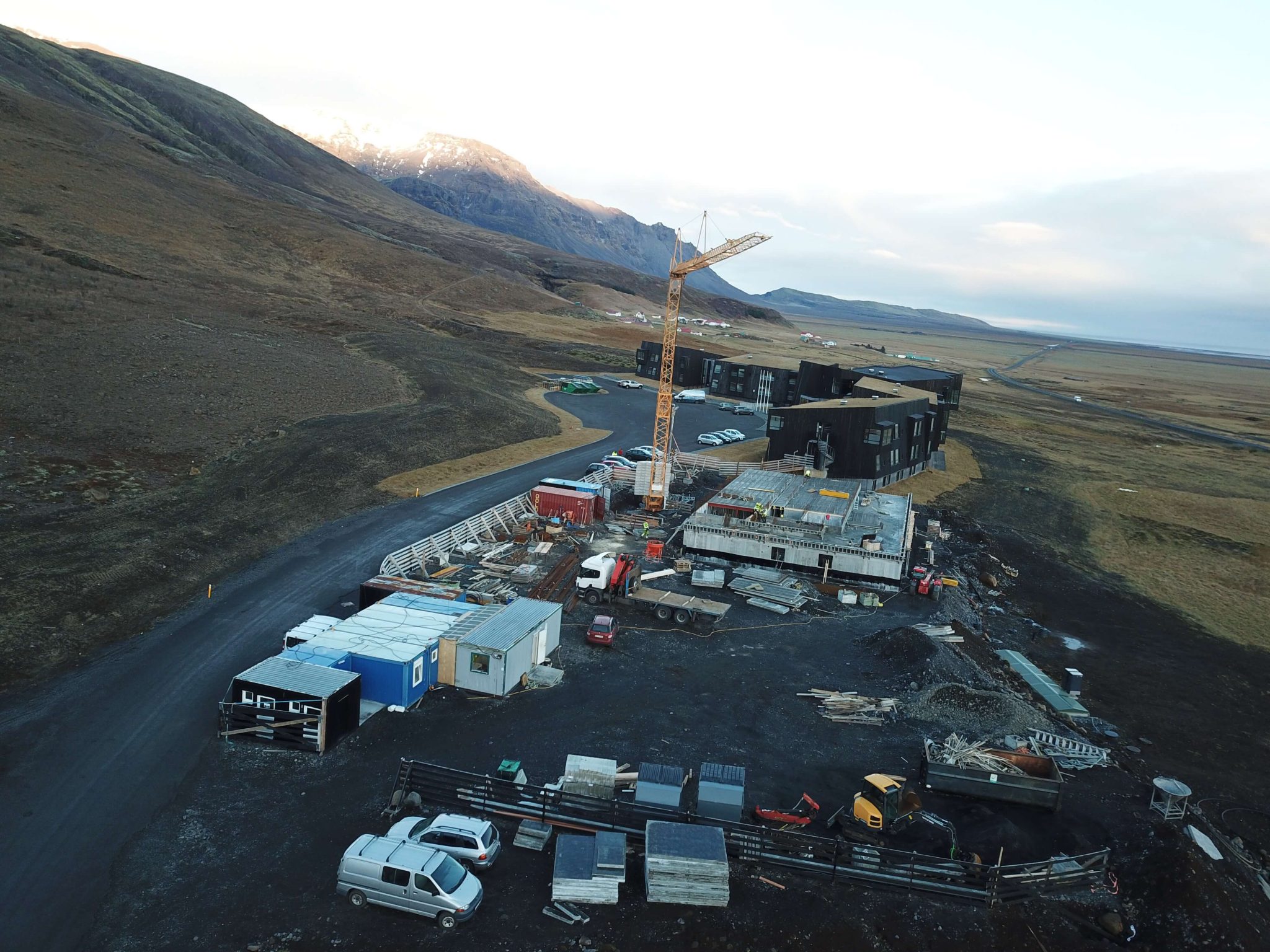 Aerial view of Fosshótel Jökulsárlón