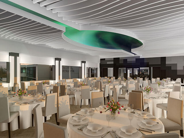 The Háteigur conference hall at Grand Hótel
